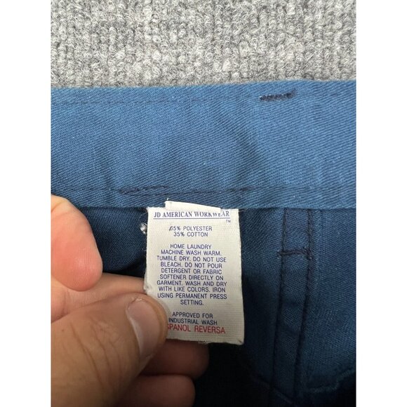 VNTG JD American Workwear Pants Men's 44x28 Blue Carpenter Utility Double Knee - Picture 2 of 7